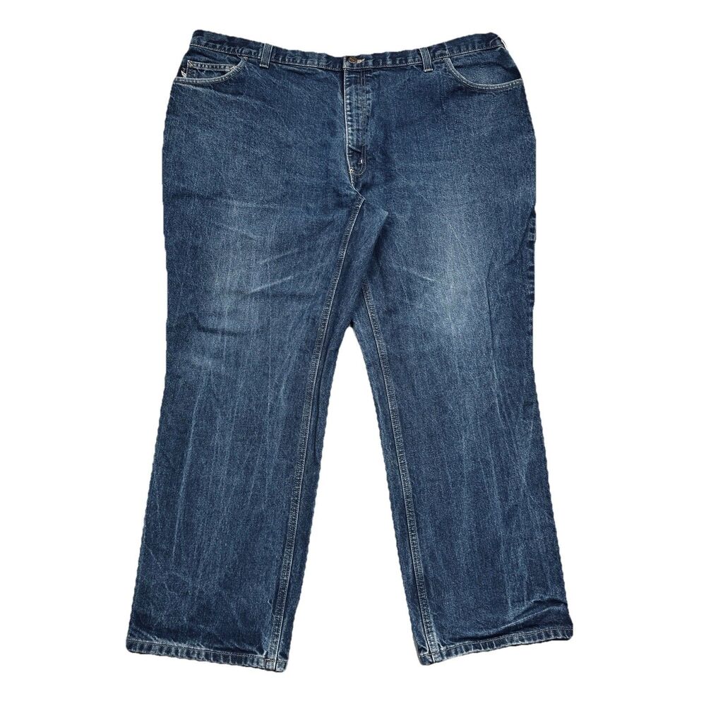 Carhartt FR Jeans Straight Cat 2 NFPA 2112 Mens 48x32 Measures 47x30 Blue Cotton